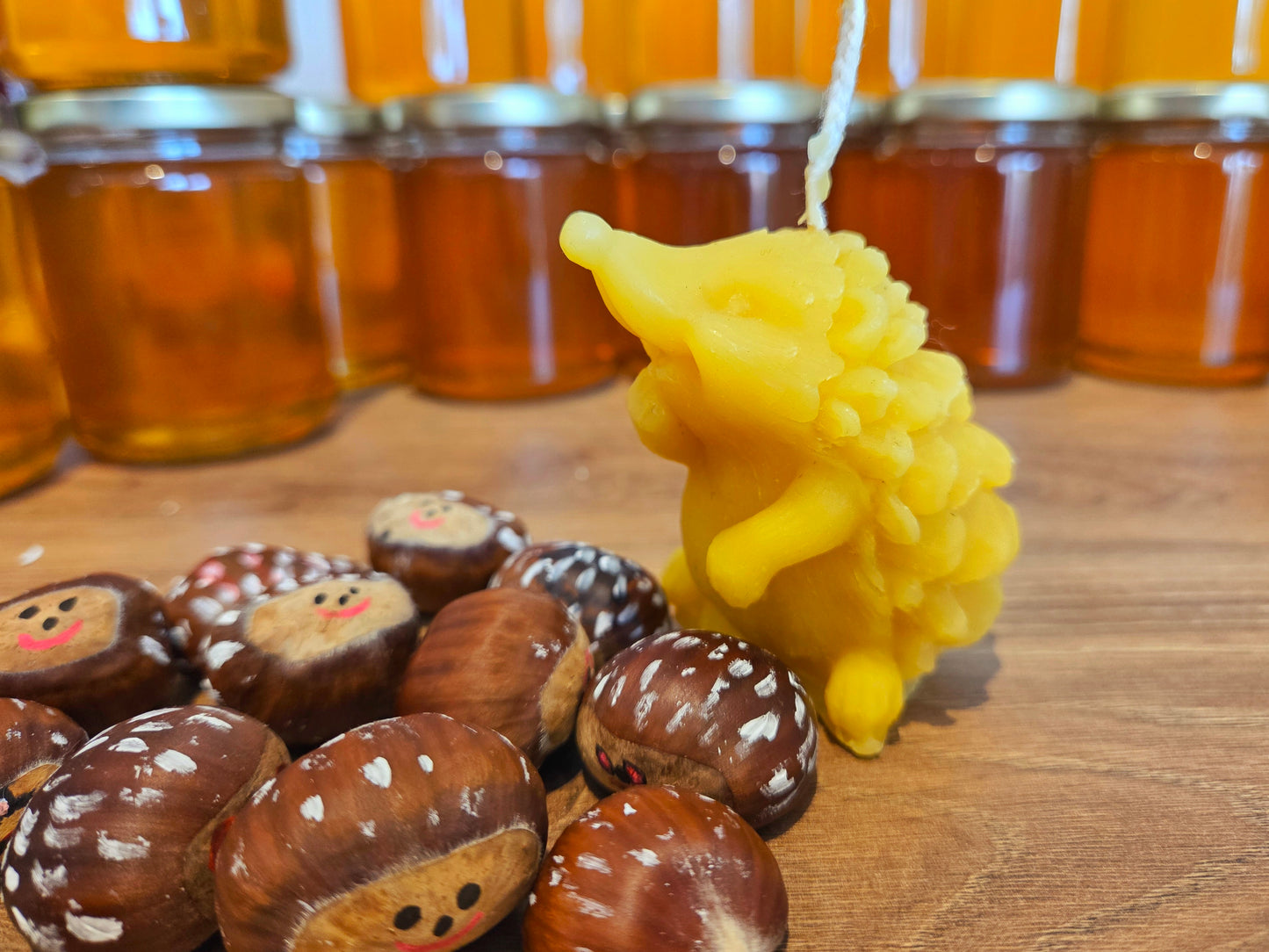 Pure Beeswax Hedgehog Candle