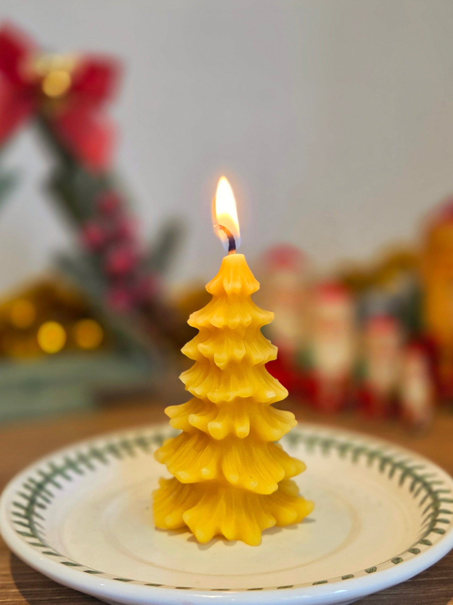 Pure Beeswax Christmas Tree Candle