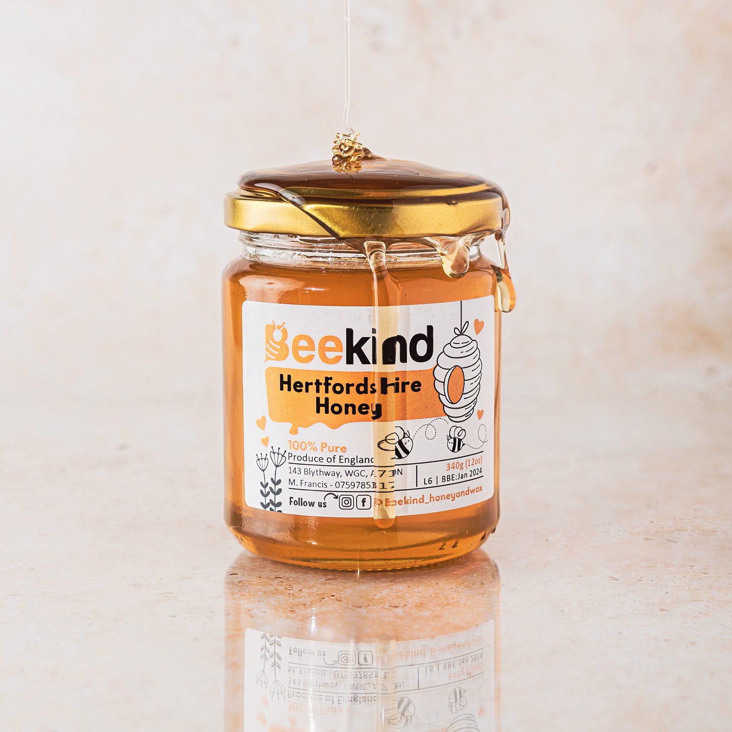Pure, Raw Hertfordshire Honey