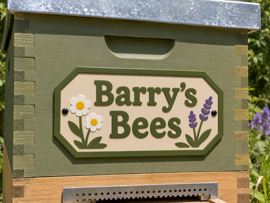Personalised Beehive & Apiary Sign – Custom Outdoor Beekeeping Gift