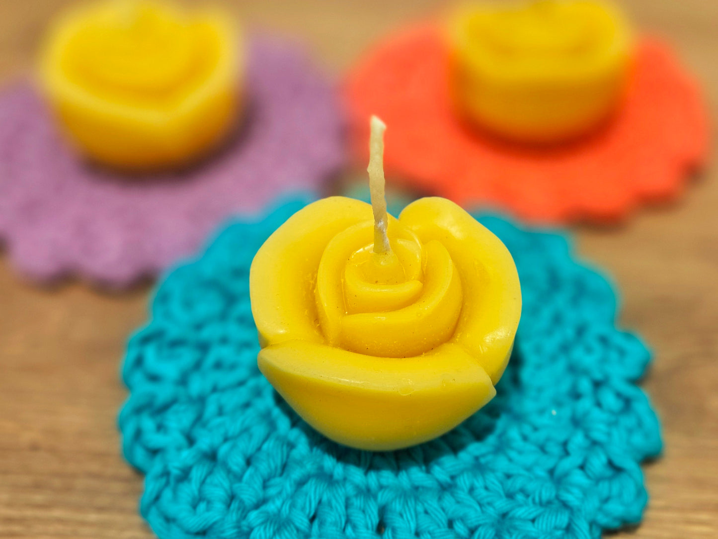 Pure Beeswax Rose Tea-Light Candle