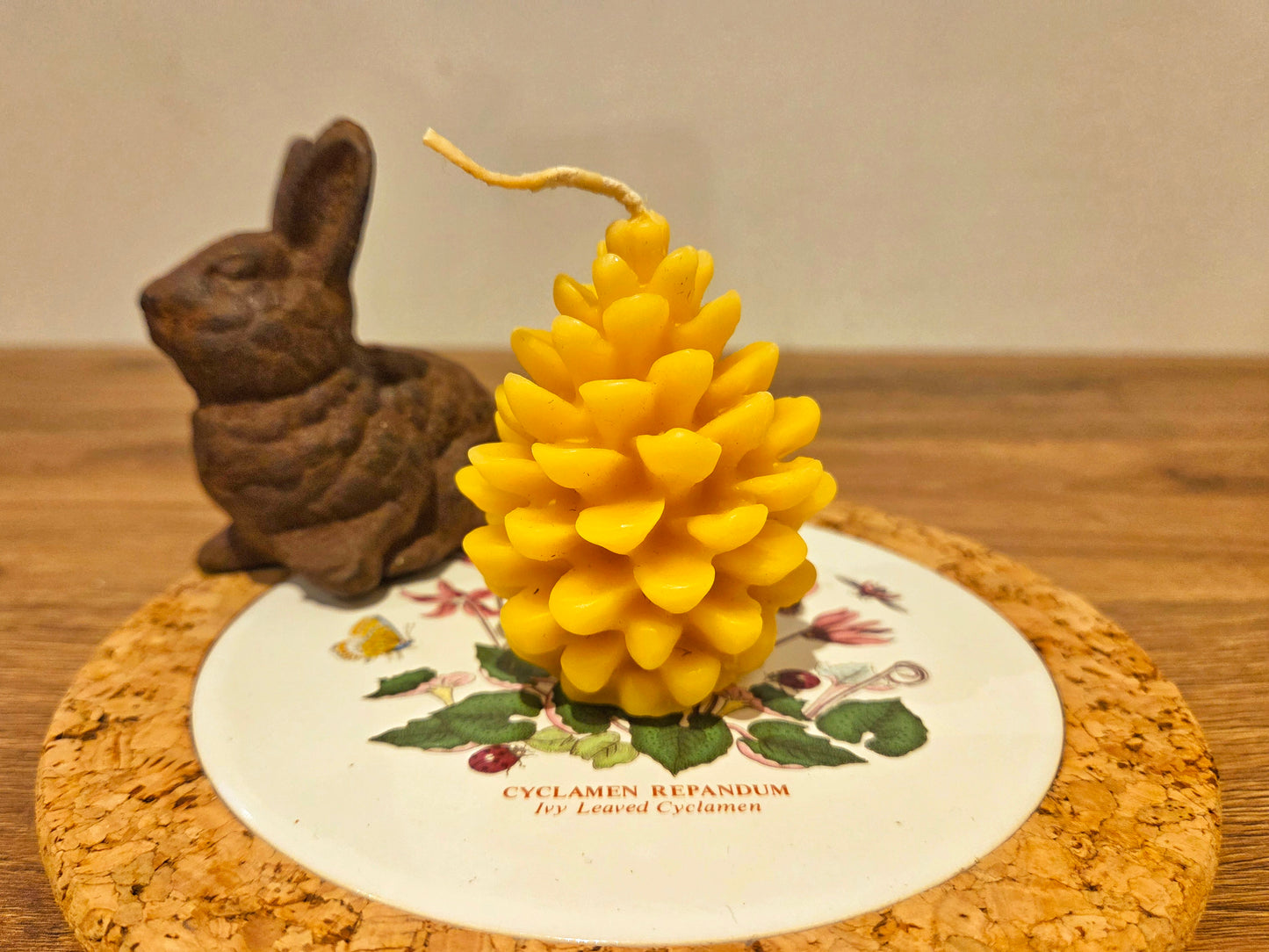 Pure Beeswax Pine Cone Candle